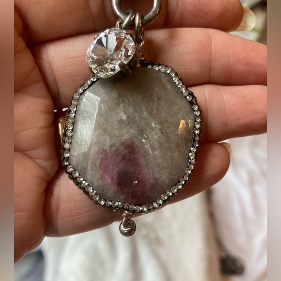 Victoria Lynn Large Natural Stone Crystal Beads Necklace - Picture 10 of 10